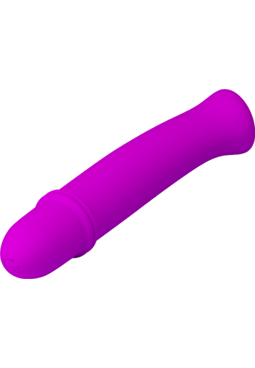 Μίνι δονητής από σιλικόνη σε μοβ χρώμα, μήκους 12 εκ. και μέγιστης διαμέτρου 2 εκ.