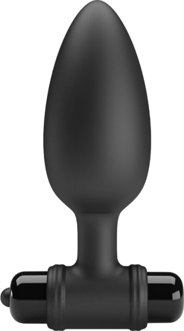 Δονούμενη σφήνα από σιλικόνη σε μαύρο χρώμα, μήκους 11,8 εκ. και μέγιστης διαμέτρου 3,8 εκ.