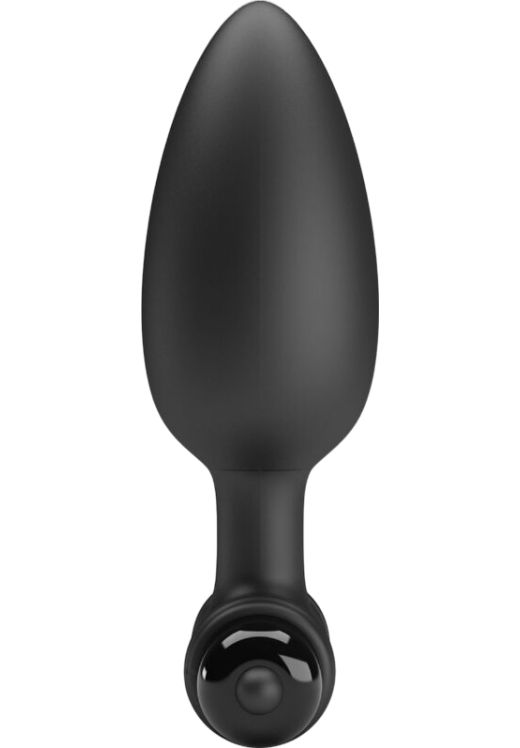 Δονούμενη σφήνα από σιλικόνη σε μαύρο χρώμα, μήκους 11,8 εκ. και μέγιστης διαμέτρου 3,8 εκ.