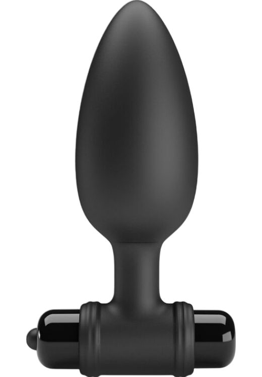 Δονούμενη σφήνα από σιλικόνη σε μαύρο χρώμα, μήκους 11,8 εκ. και μέγιστης διαμέτρου 3,8 εκ.