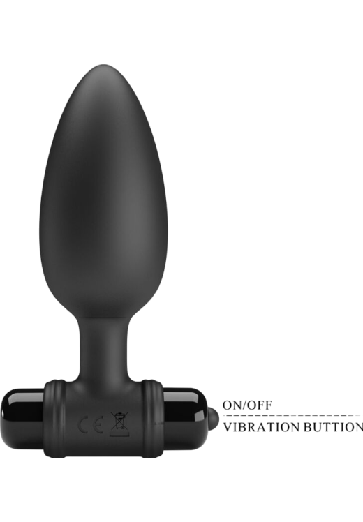 Δονούμενη σφήνα από σιλικόνη σε μαύρο χρώμα, μήκους 11,8 εκ. και μέγιστης διαμέτρου 3,8 εκ.