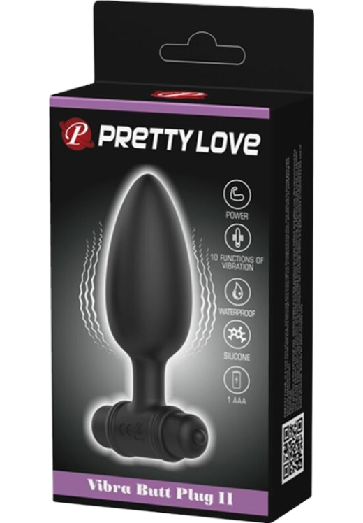 Δονούμενη σφήνα από σιλικόνη σε μαύρο χρώμα, μήκους 11,8 εκ. και μέγιστης διαμέτρου 3,8 εκ.