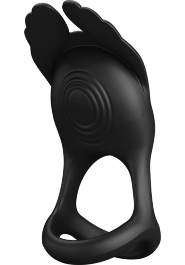 Pretty Love Vibrant Penis Ring 7 Vibrations Silicone 9,5 cm Δονούμενο δαχτυλίδι πέους από σιλικόνη σε μαύρο χρώμα, μήκους 9,5 εκ. και μέγιστης διαμέτρου 3,2 εκ.