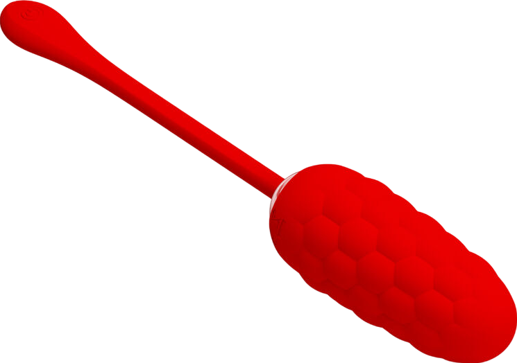 Δονούμενο αυγό από σιλικόνη σε κόκκινο χρώμα, μήκους 19,7 εκ. και μέγιστης διαμέτρου 3,5 εκ.