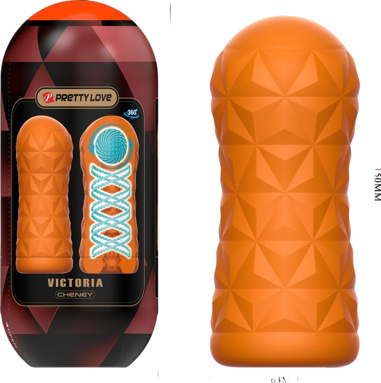 Αυνανιστήρι από tpr σε πορτοκαλί χρώμα, μήκους 15 εκ. και μέγιστης διαμέτρου 6,3 εκ.