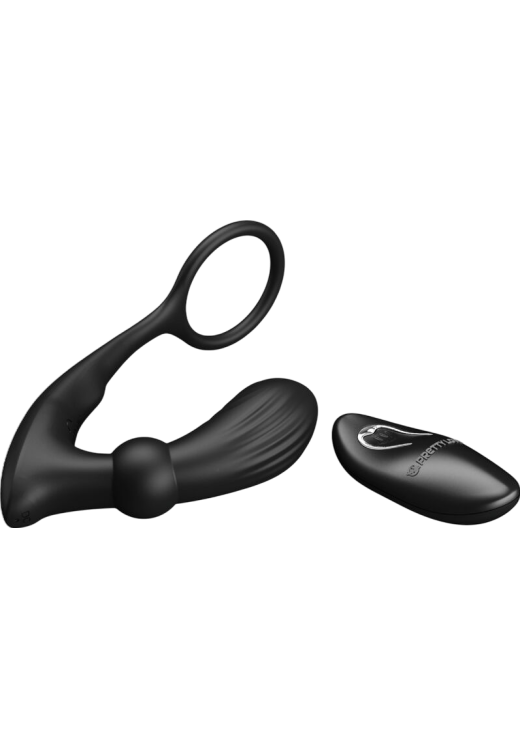 Δονούμενη σφήνα από σιλικόνη σε μαύρο χρώμα, μήκους 17 εκ. και μέγιστης διαμέτρου 2,9 εκ.