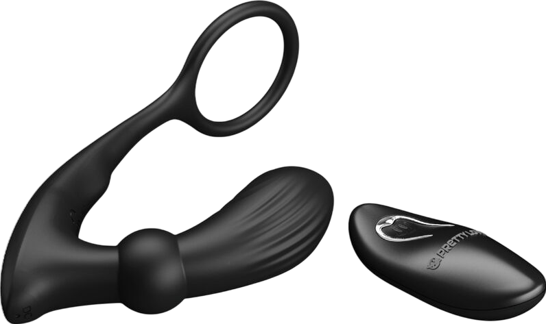 Δονούμενη σφήνα από σιλικόνη σε μαύρο χρώμα, μήκους 17 εκ. και μέγιστης διαμέτρου 2,9 εκ.