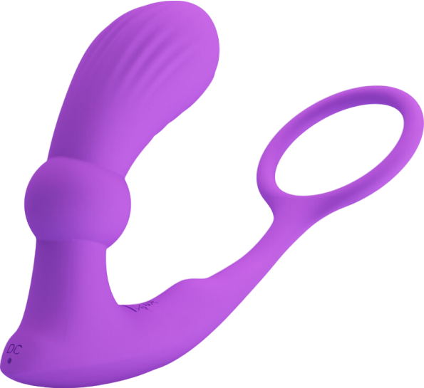 Δονούμενη σφήνα από σιλικόνη σε μοβ χρώμα, μήκους 17 εκ. και μέγιστης διαμέτρου 2,9 εκ.