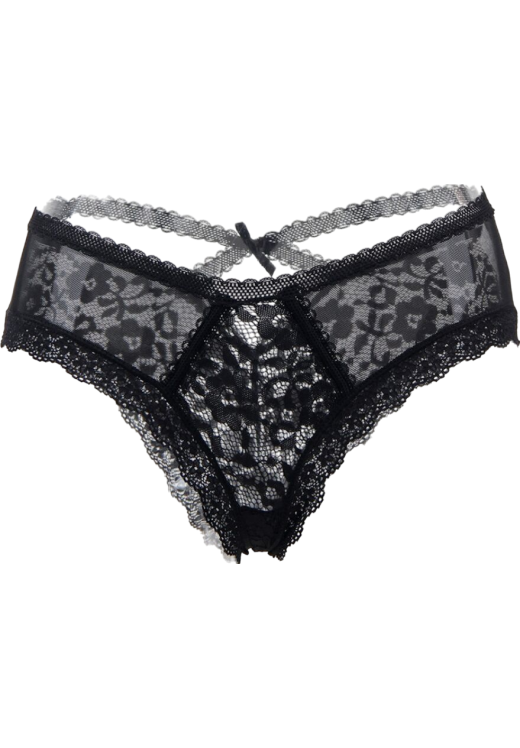 Δαντελωτό rio κιλοτάκι σε μαύρο χρώμα