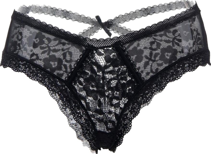 Δαντελωτό rio κιλοτάκι σε μαύρο χρώμα