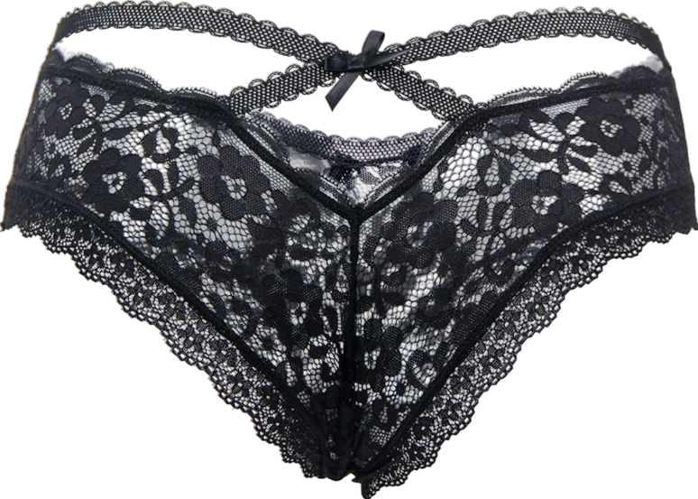 Δαντελωτό rio κιλοτάκι σε μαύρο χρώμα