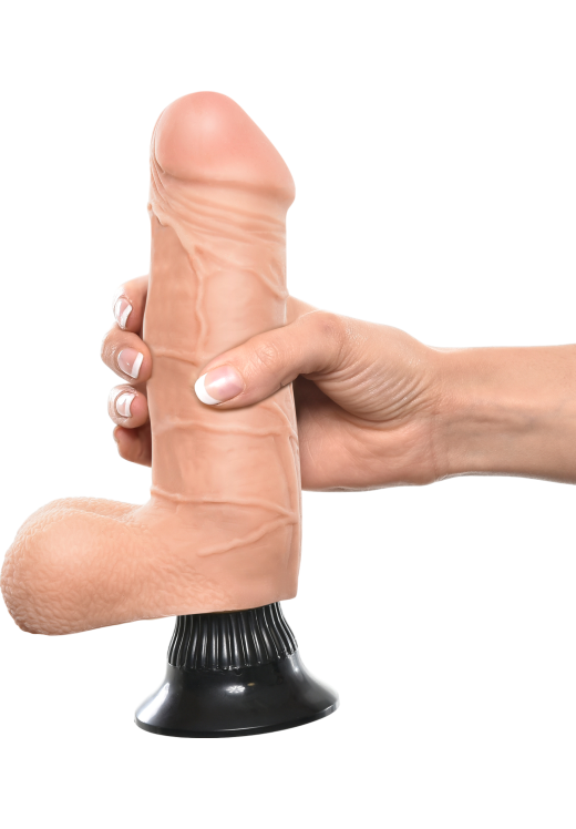 Ρεαλιστικός δονητής από fanta flesh σε φυσικό χρώμα, μήκους 17 εκ.