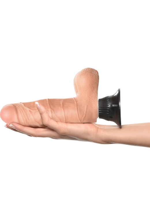 Ρεαλιστικός δονητής από fanta flesh σε φυσικό χρώμα, μήκους 17 εκ.