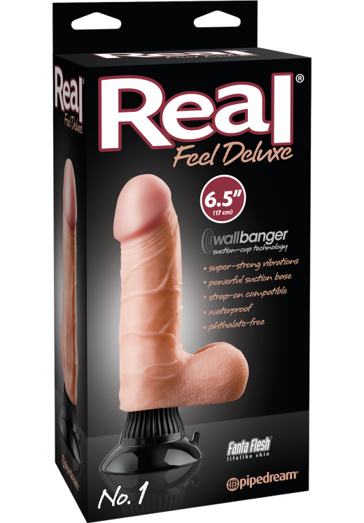 Ρεαλιστικός δονητής από fanta flesh σε φυσικό χρώμα, μήκους 17 εκ.