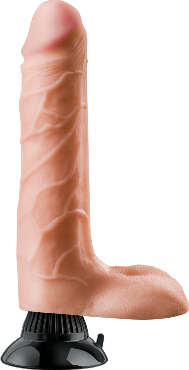 Ρεαλιστικός δονητής από fanta flesh σε φυσικό χρώμα, μήκους 22 εκ. και μέγιστης διαμέτρου 4 εκ.