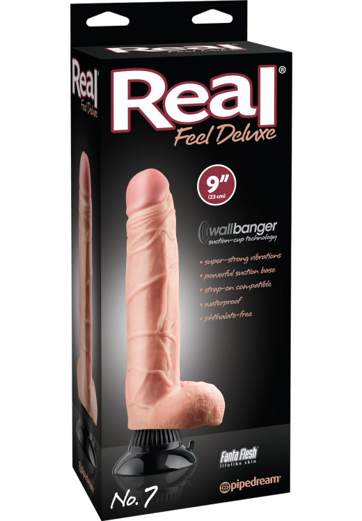 Ρεαλιστικός δονητής από fanta flesh σε φυσικό χρώμα, μήκους 23 εκ.