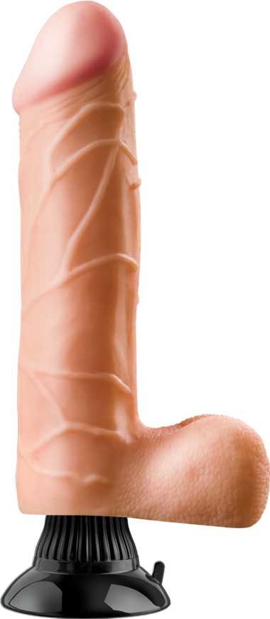 Ρεαλιστικός δονητής από fanta flesh σε φυσικό χρώμα, μήκους 24 εκ. και μέγιστης διαμέτρου 5,1 εκ.