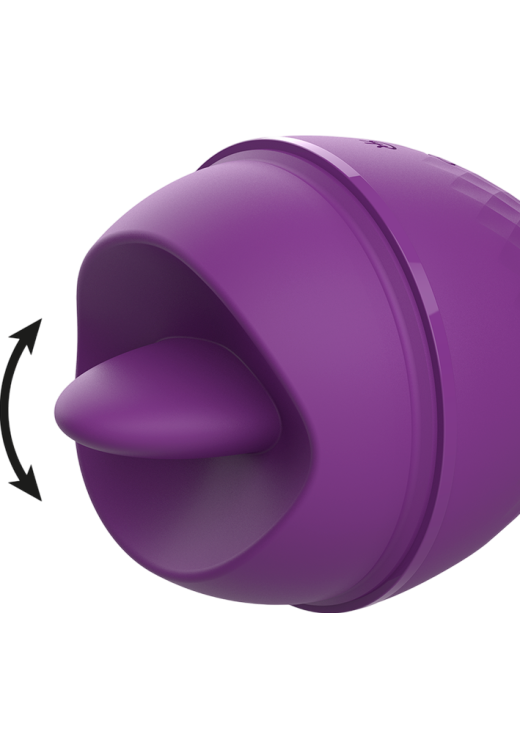 Layon δονητής από σιλικόνη σε μοβ χρώμα, μήκους 12,3 εκ. και μέγιστης διαμέτρου 5,7 εκ.