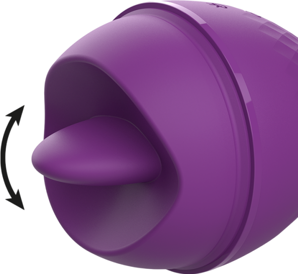 Layon δονητής από σιλικόνη σε μοβ χρώμα, μήκους 12,3 εκ. και μέγιστης διαμέτρου 5,7 εκ.