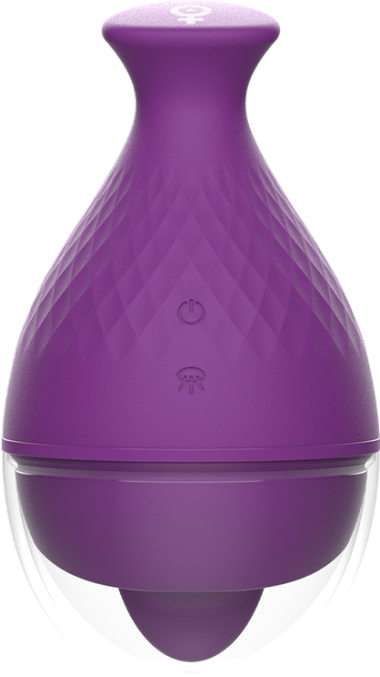 Layon δονητής από σιλικόνη σε μοβ χρώμα, μήκους 12,3 εκ. και μέγιστης διαμέτρου 5,7 εκ.