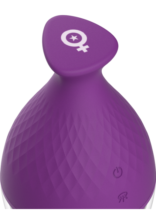 Layon δονητής από σιλικόνη σε μοβ χρώμα, μήκους 12,3 εκ. και μέγιστης διαμέτρου 5,7 εκ.