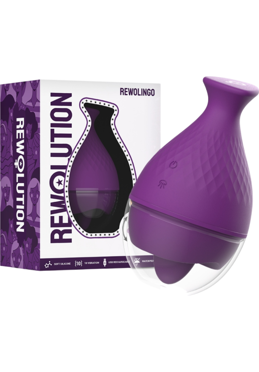 Layon δονητής από σιλικόνη σε μοβ χρώμα, μήκους 12,3 εκ. και μέγιστης διαμέτρου 5,7 εκ.