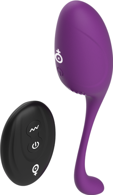 Τηλεχειριζόμενο αυγό από σιλικόνη σε μοβ χρώμα, μήκους 15,2 εκ. και μέγιστης διαμέτρου 3,2 εκ. με τηλεχειριζόμενο χειρισμό