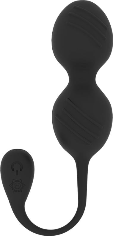 Kegel μπάλες από σιλικόνη σε μαύρο χρώμα, μήκους 19 εκ. και μέγιστης διαμέτρου 3,3 εκ.