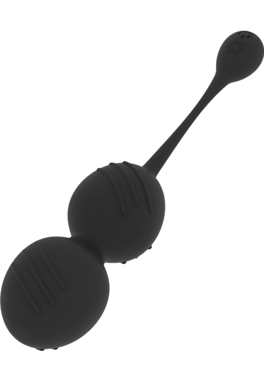 Kegel μπάλες από σιλικόνη σε μαύρο χρώμα, μήκους 19 εκ. και μέγιστης διαμέτρου 3,3 εκ.