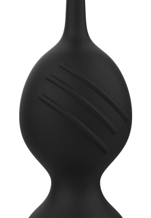 Kegel μπάλες από σιλικόνη σε μαύρο χρώμα, μήκους 19 εκ. και μέγιστης διαμέτρου 3,3 εκ.