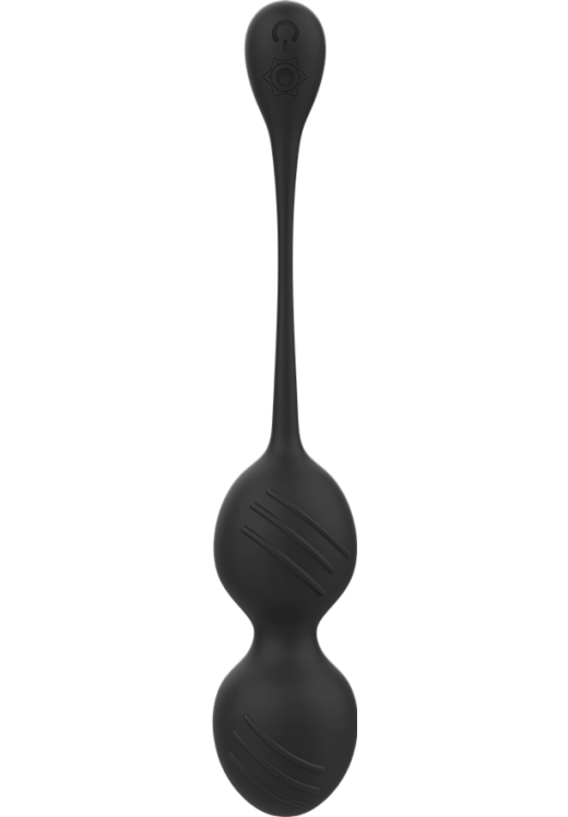 Kegel μπάλες από σιλικόνη σε μαύρο χρώμα, μήκους 19 εκ. και μέγιστης διαμέτρου 3,3 εκ.