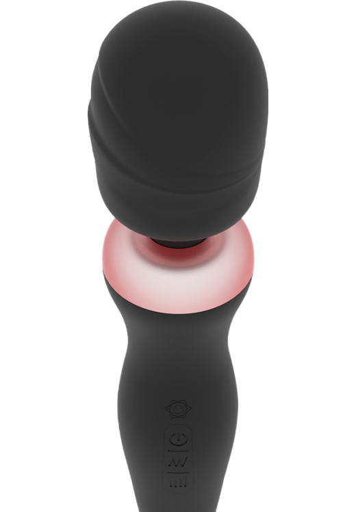 Δονητής μασάζ από σιλικόνη σε μαύρο χρώμα