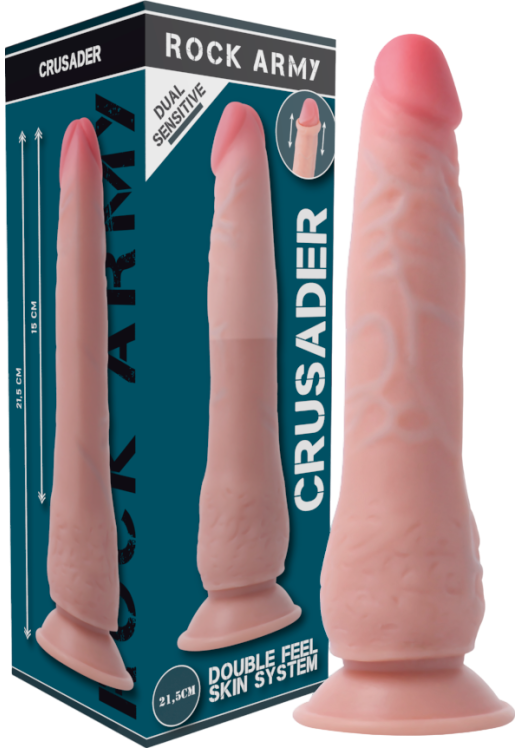 Ομοίωμα πέους από tpe σε φυσικό χρώμα, μήκους 21,5 εκ. και μέγιστης διαμέτρου 4,4 εκ.