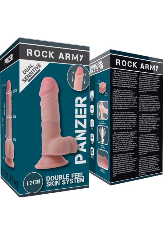 Ομοίωμα πέους από tpe σε φυσικό χρώμα, μήκους 17 εκ. και μέγιστης διαμέτρου 4,4 εκ.