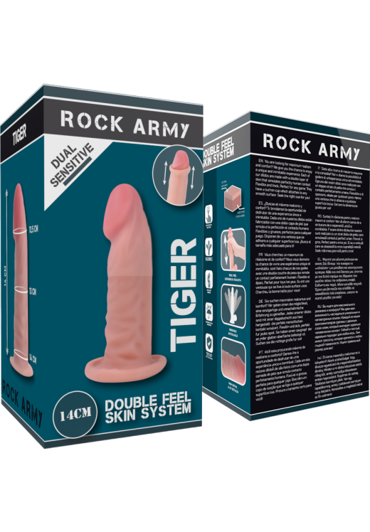 Ομοίωμα πέους από tpe σε φυσικό χρώμα, μήκους 14 εκ. και μέγιστης διαμέτρου 4,4 εκ.