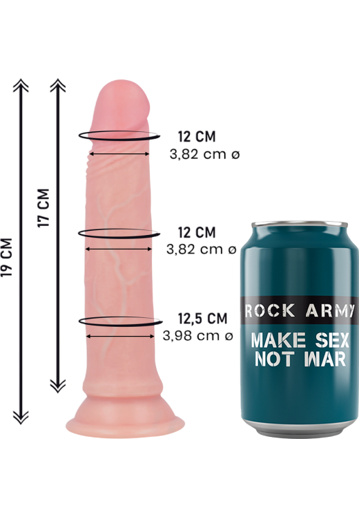 Ομοίωμα πέους από σιλικόνη σε φυσικό χρώμα, μήκους 19 εκ. και μέγιστης διαμέτρου 3,9 εκ.