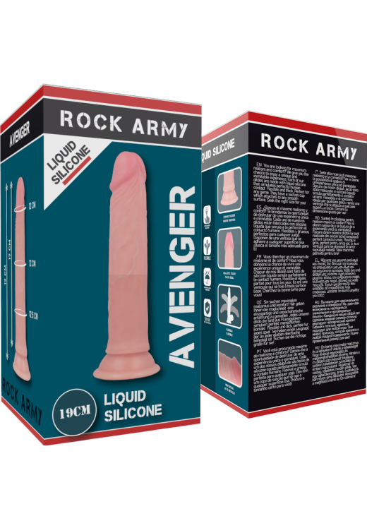 Ομοίωμα πέους από σιλικόνη σε φυσικό χρώμα, μήκους 19 εκ. και μέγιστης διαμέτρου 3,9 εκ.