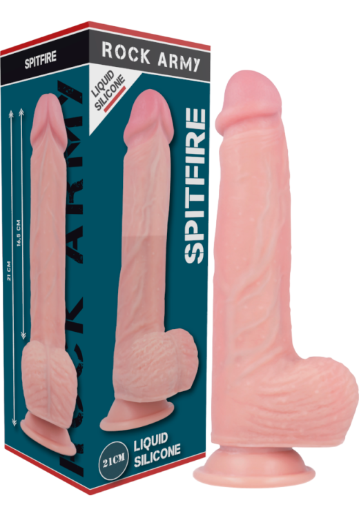 Ομοίωμα πέους από σιλικόνη σε φυσικό χρώμα, μήκους 21 εκ. και μέγιστης διαμέτρου 4,6 εκ.