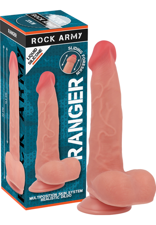 Ομοίωμα πέους από σιλικόνη σε φυσικό χρώμα, μήκους 22 εκ. και μέγιστης διαμέτρου 4 εκ.