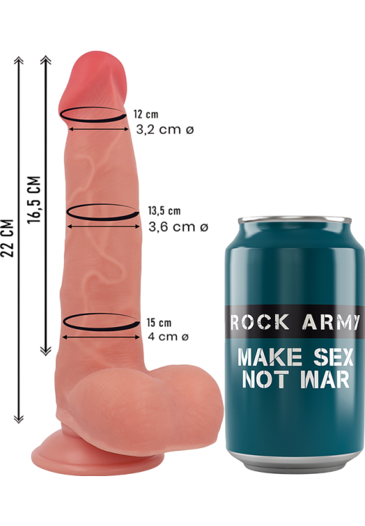 Ομοίωμα πέους από σιλικόνη σε φυσικό χρώμα, μήκους 22 εκ. και μέγιστης διαμέτρου 4 εκ.