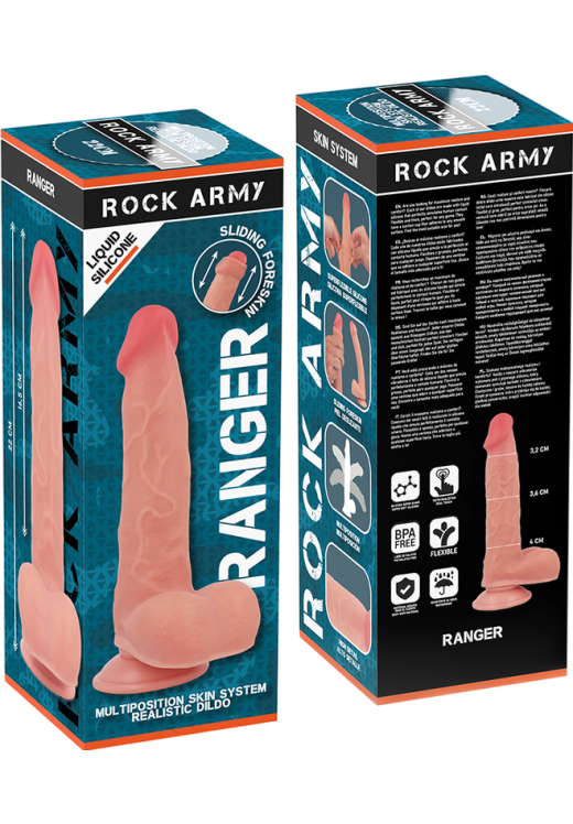 Ομοίωμα πέους από σιλικόνη σε φυσικό χρώμα, μήκους 22 εκ. και μέγιστης διαμέτρου 4 εκ.