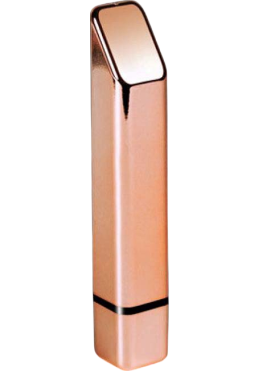 Μίνι δονητής από abs σε χρυσαφί χρώμα, μήκους 10 εκ. και μέγιστης διαμέτρου 1,7 εκ.