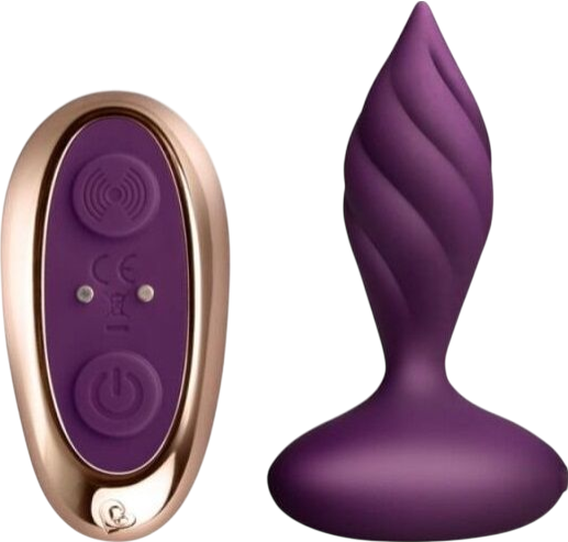 Δονούμενη σφήνα από σιλικόνη σε μοβ χρώμα με τηλεχειριζόμενο χειρισμό