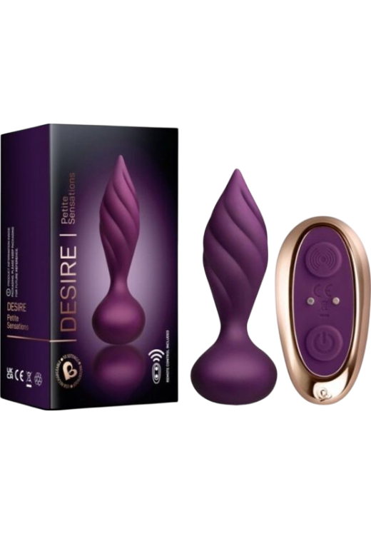 Δονούμενη σφήνα από σιλικόνη σε μοβ χρώμα με τηλεχειριζόμενο χειρισμό