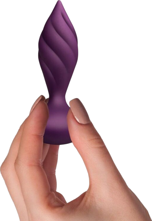 Δονούμενη σφήνα από σιλικόνη σε μοβ χρώμα με τηλεχειριζόμενο χειρισμό