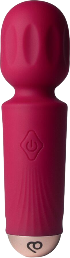 Δονητής μασάζ από σιλικόνη σε κόκκινο χρώμα, μήκους 11,5 εκ και μέγιστης διαμέτρου 3 εκ.