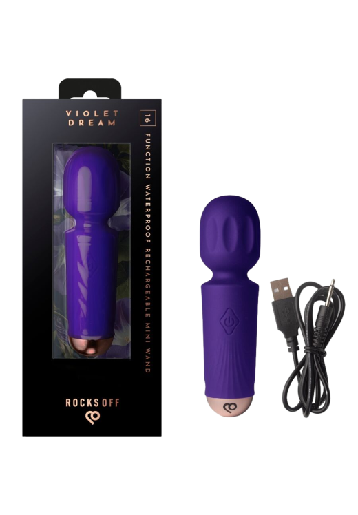 Δονητής μασάζ από σιλικόνη σε μοβ χρώμα, μήκους 11,5 εκ. και μέγιστης διαμέτρου 3 εκ.