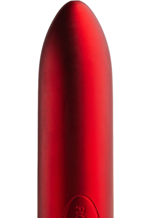 Κλασσικός δονητής από abs σε κόκκινο χρώμα, μήκους 17,3 εκ. και μέγιστης διαμέτρου 3,2 εκ.