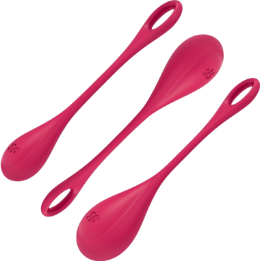 Kegel μπάλες από σιλικόνη σε κόκκινο χρώμα, μέγιστης διαμέτρου 3 εκ.