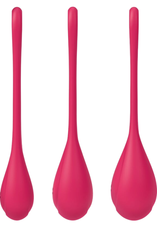 Kegel μπάλες από σιλικόνη σε κόκκινο χρώμα, μέγιστης διαμέτρου 3 εκ.